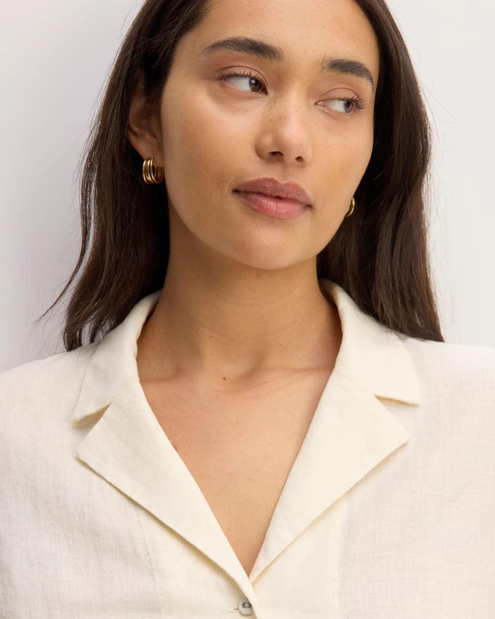 The Notch Shirt in Linen | Bone