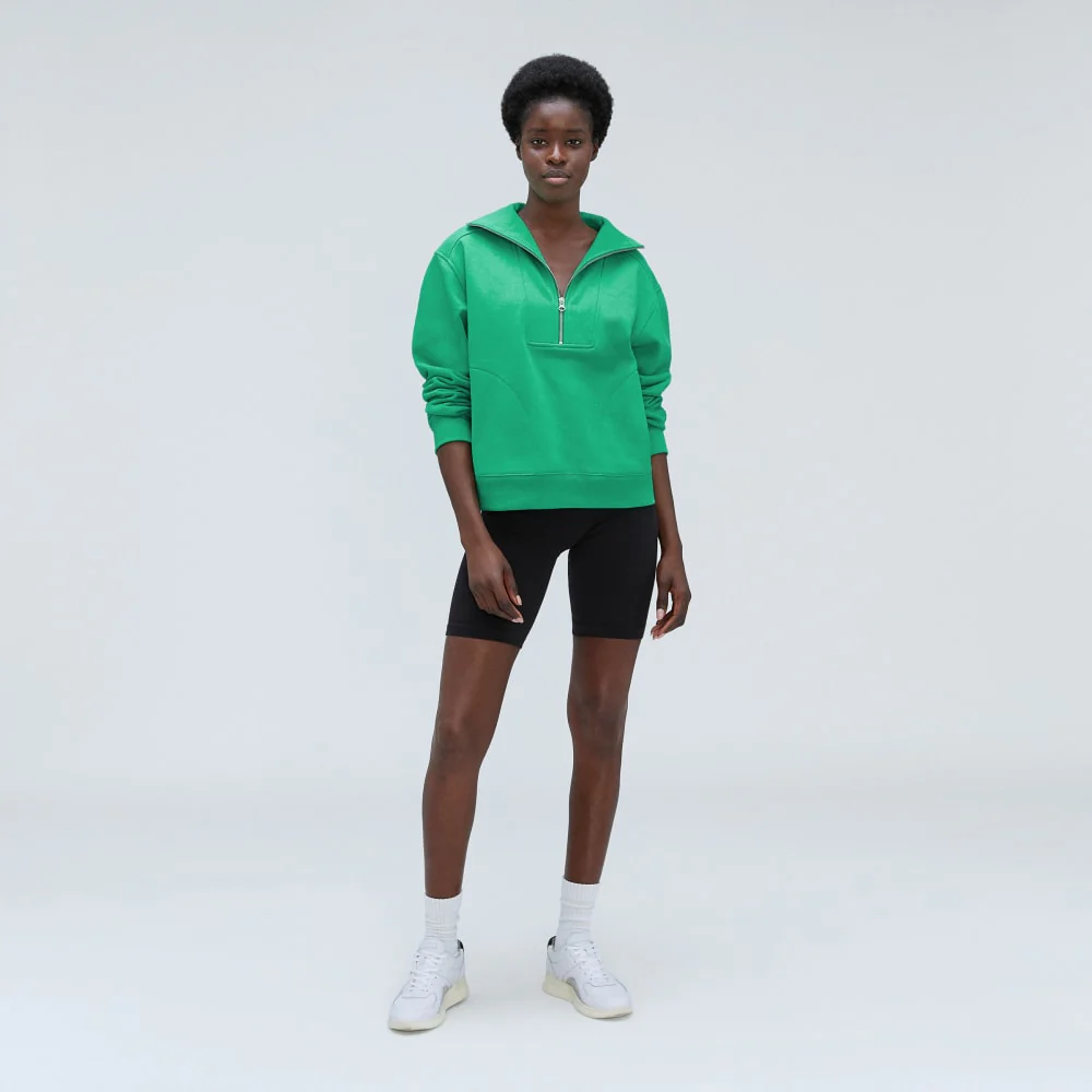 The Track Half-Zip | Bright Jade