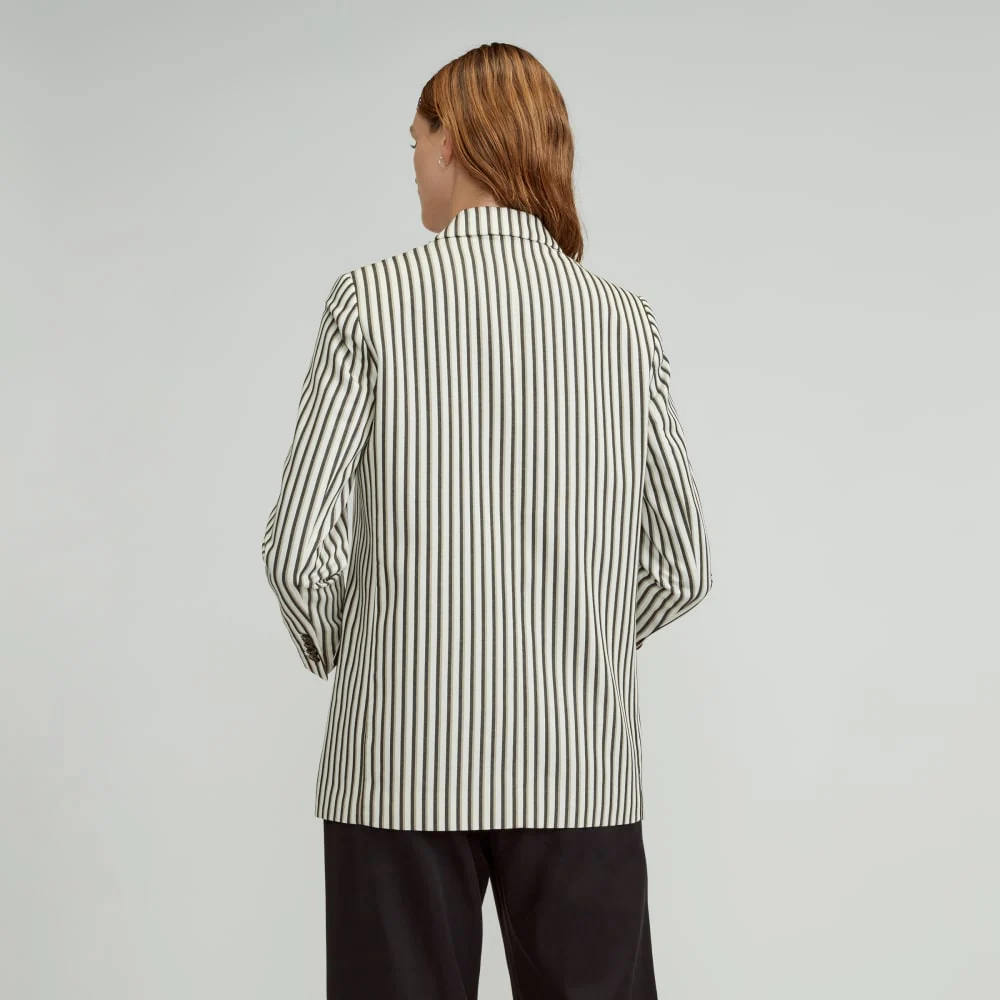 The Oversized Blazer in Buttersmooth | Ombre Stripe