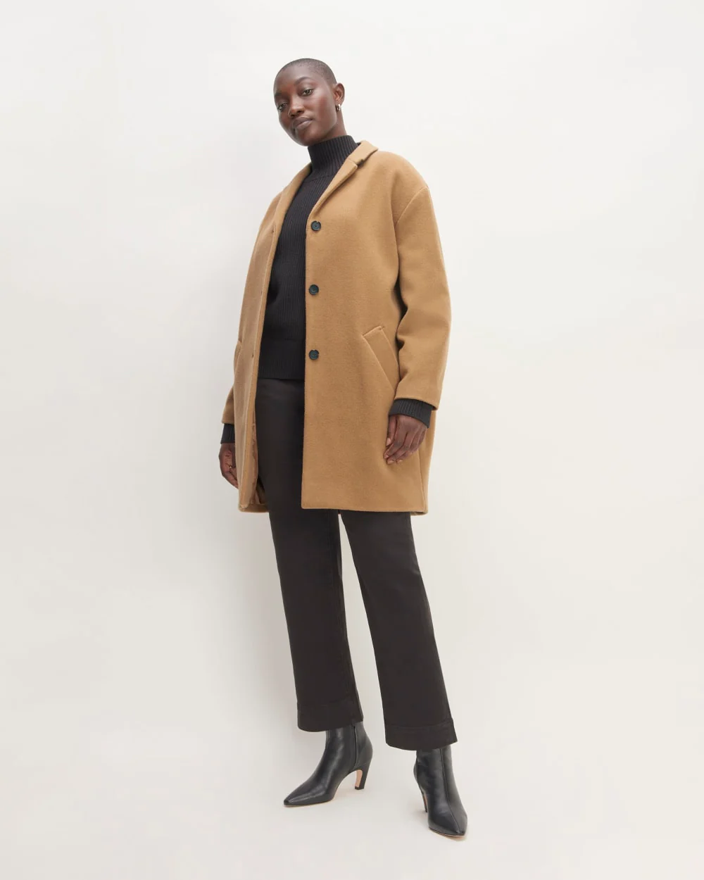 The Italian ReWool® Cocoon Coat | Camel