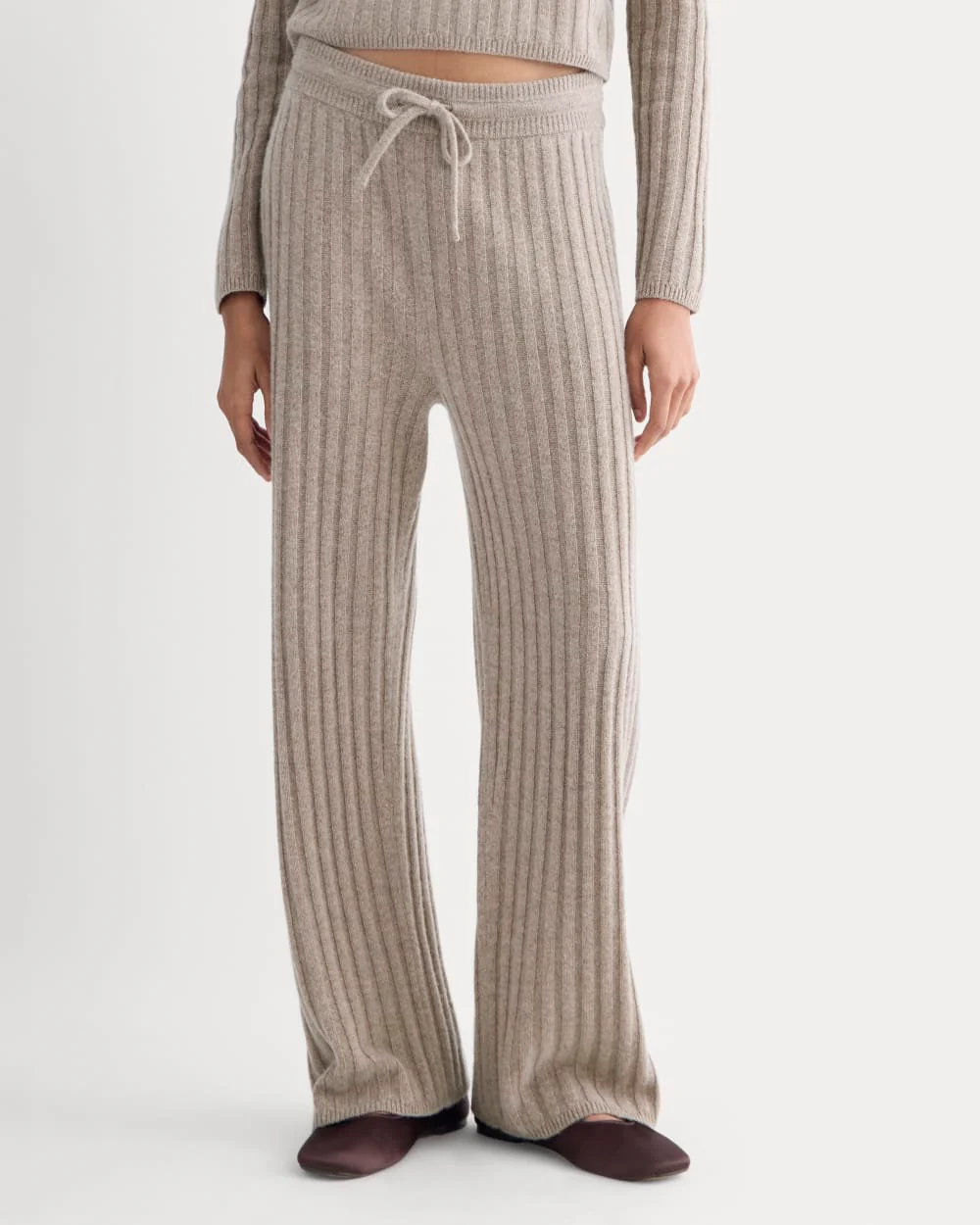 Straight-Leg Pant in Wool Cashmere | Oatmeal
