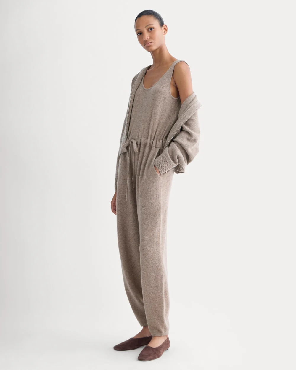 Cashmere Lounge Jumpsuit | Oatmeal