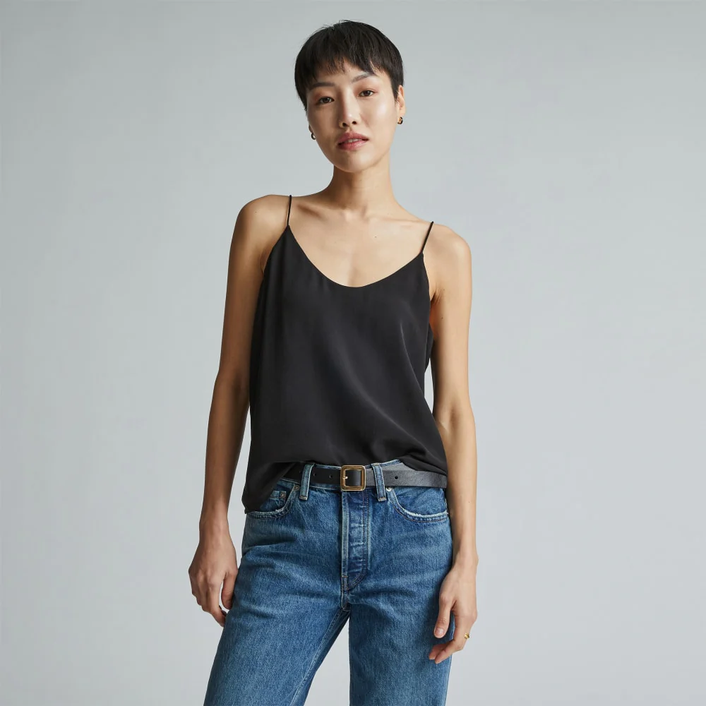 The Washable Clean Silk Cami | Black