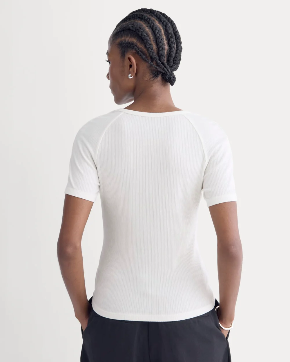 The Shimmy V-Neck Top | Bone