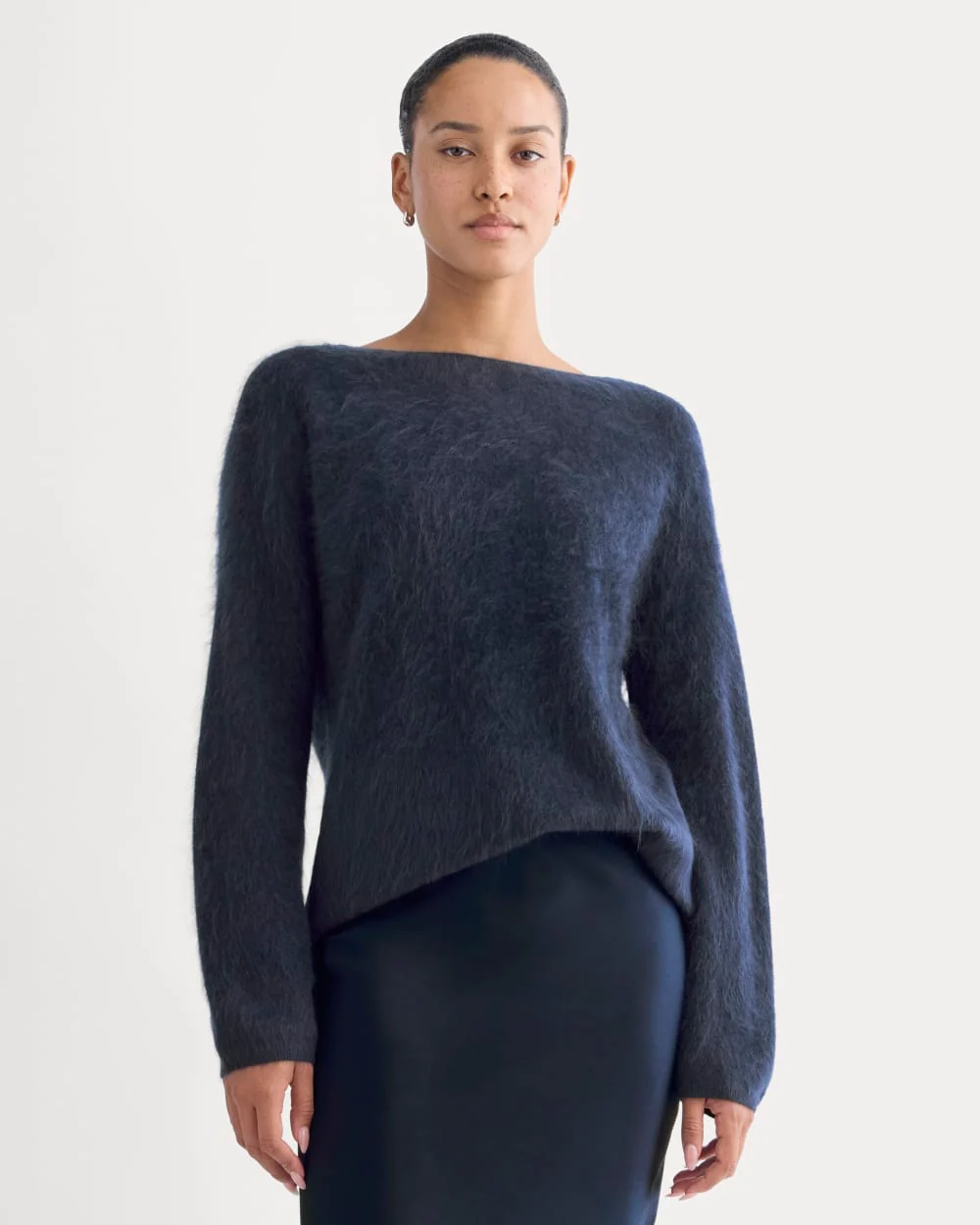 Lush Cashmere Boatneck Sweater | Starry Navy