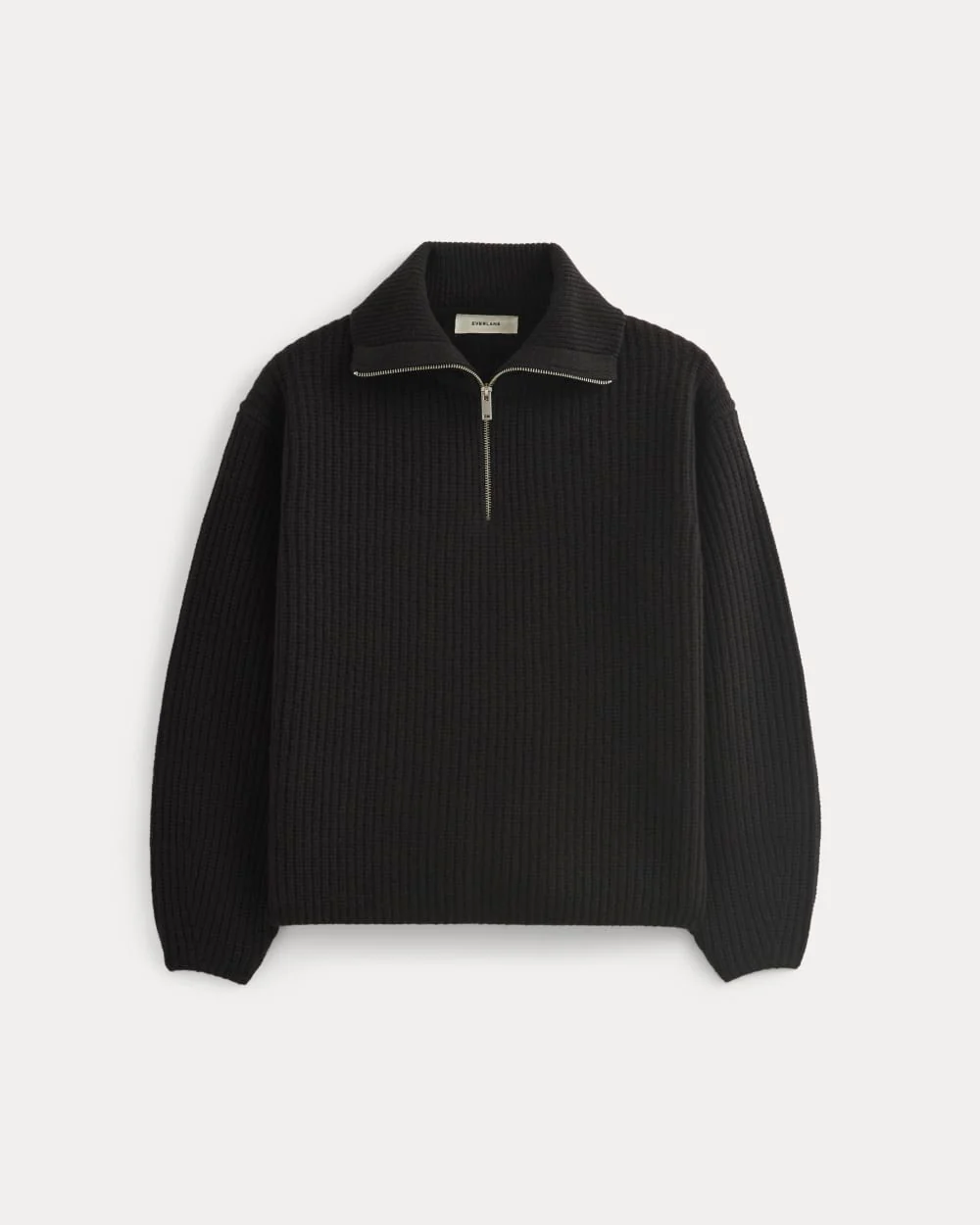 The Half-Zip Sweater in Luxe Merino | Black