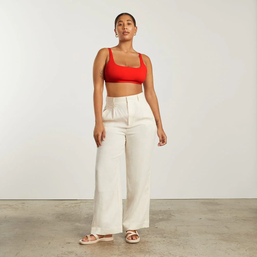 The Square-Neck Bikini Top | Bright Red