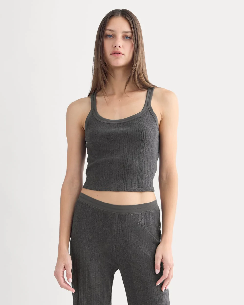 Lounge Rib Tank | Heathered Soot
