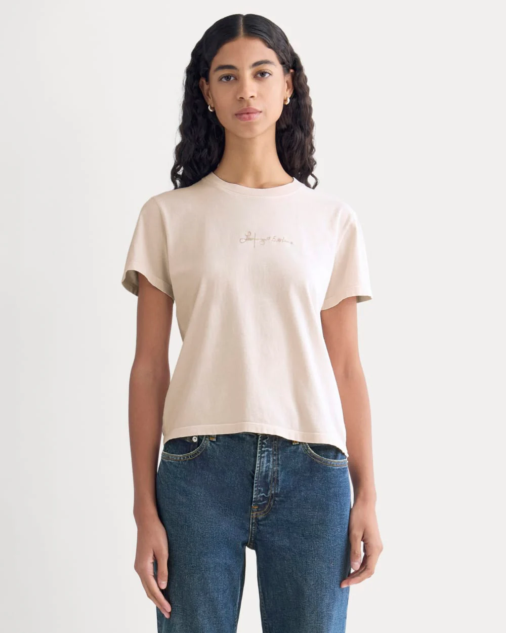 Everlane x The Laufey Foundation Box-Cut Tee | Pale Peony