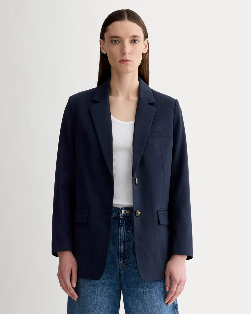 The Oversized Blazer in Buttersmooth | Navy