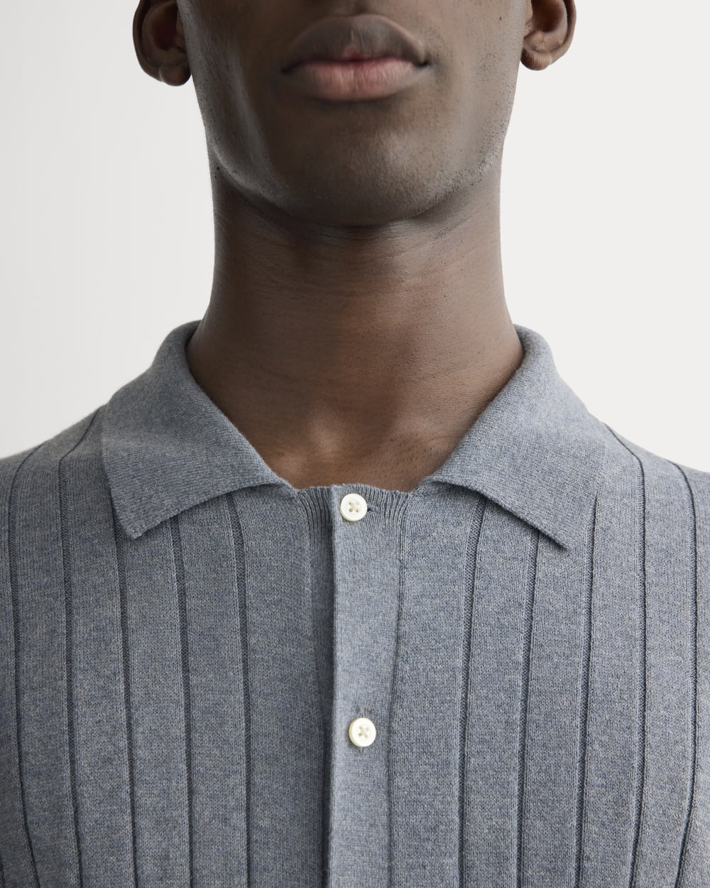 The No-Sweat Button-Down Polo | Heather Sage Blue