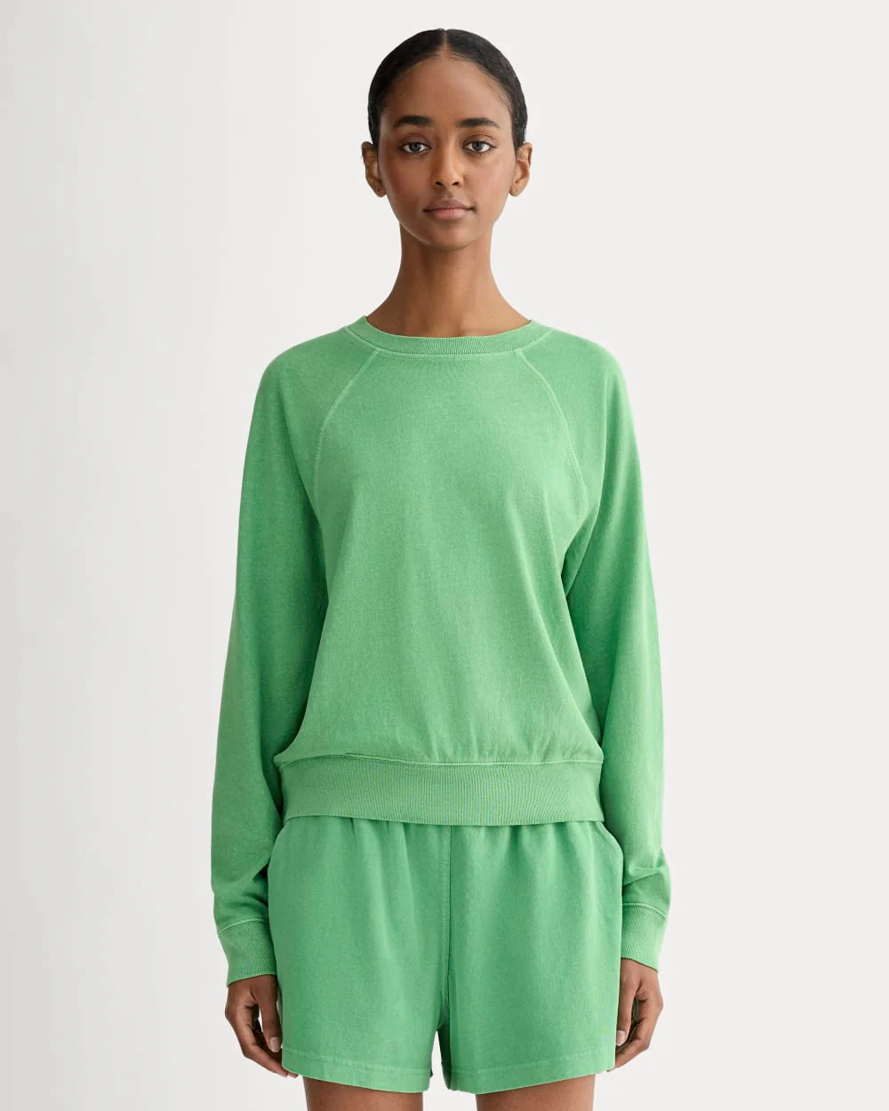 The Off-Duty Long-Sleeve Tee | Green Garment Dye