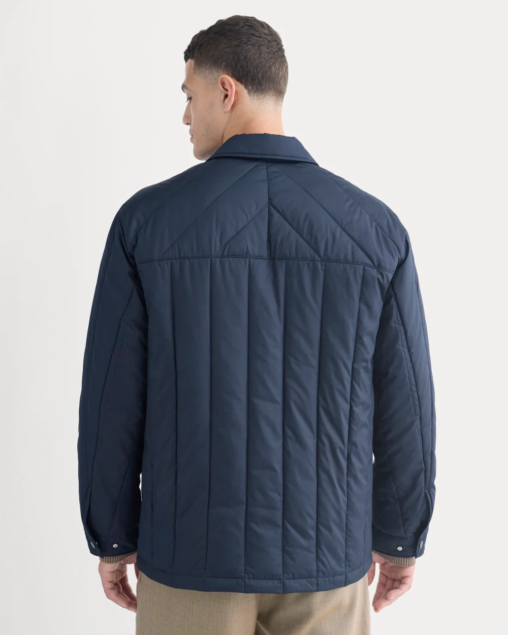 ReNew Vertical-Quilted Jacket | Navy