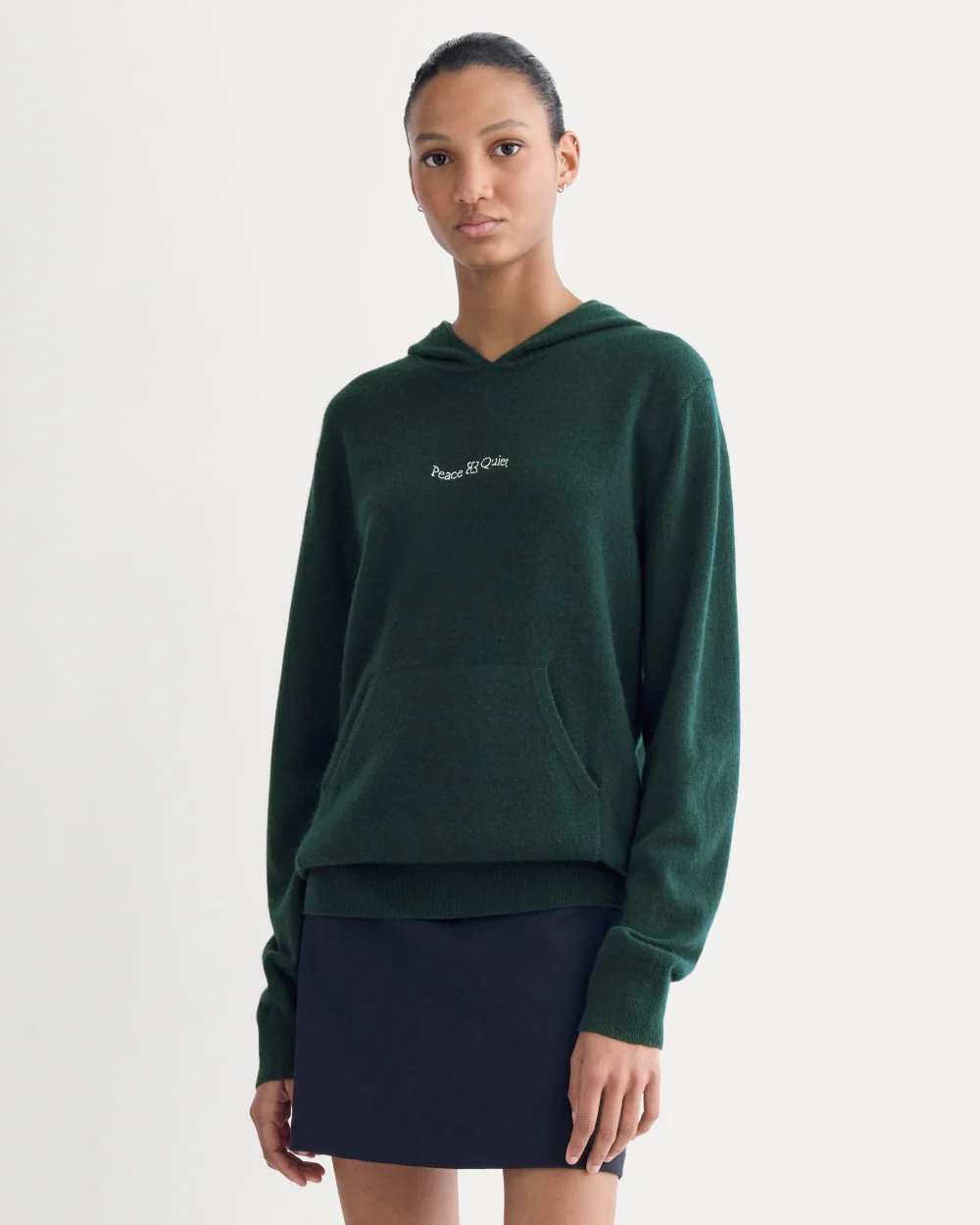 Everlane x Peace & Quiet Cashmere Hoodie | Pine