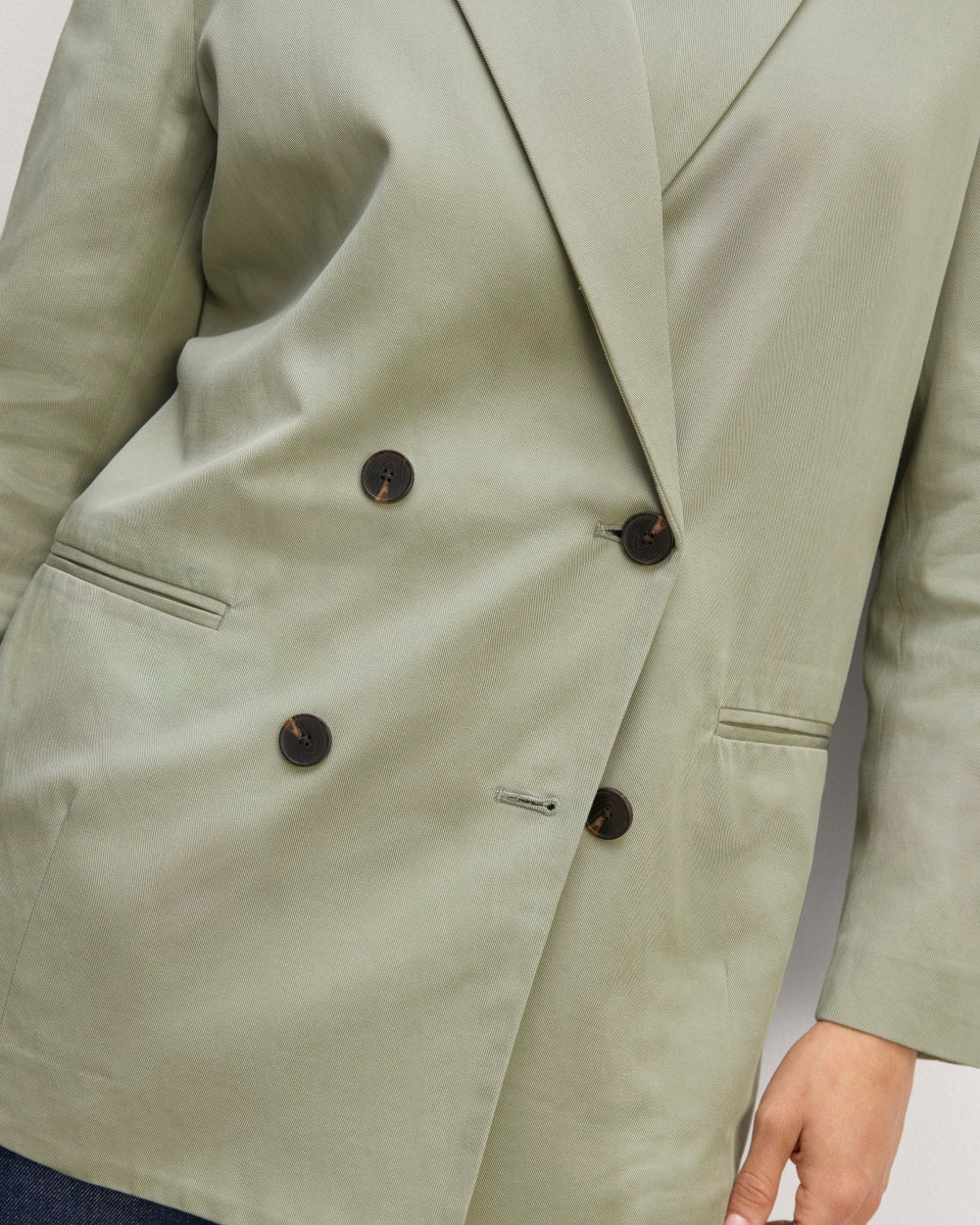 The Double-Breasted Blazer in Buttersmooth | Seagrass