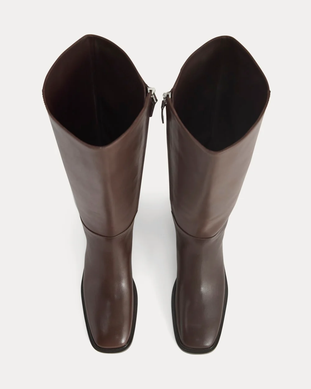 Leather Knee-High City Boot | Deep Brown