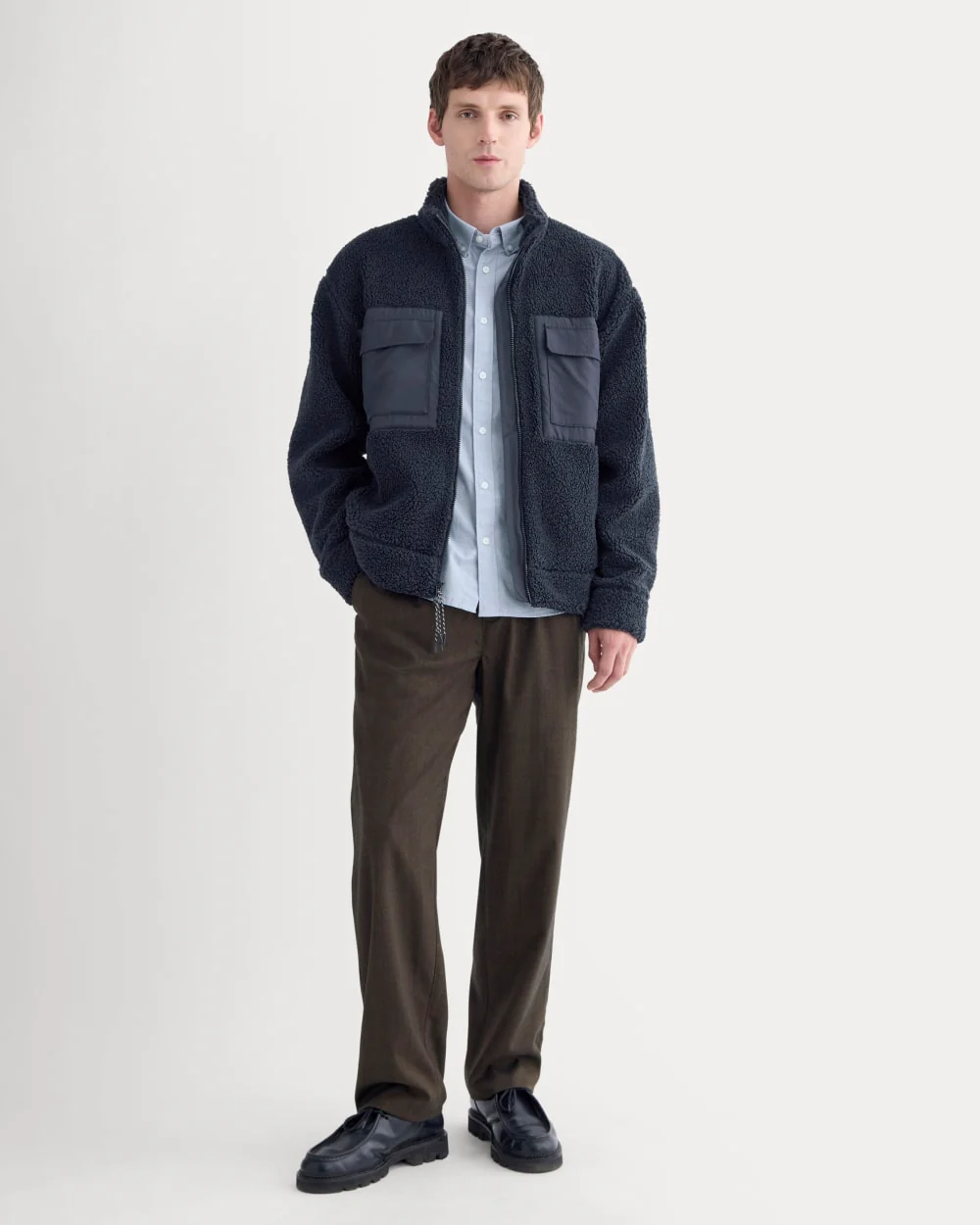 ReTrack Fleece Zip-Up | Deep Navy