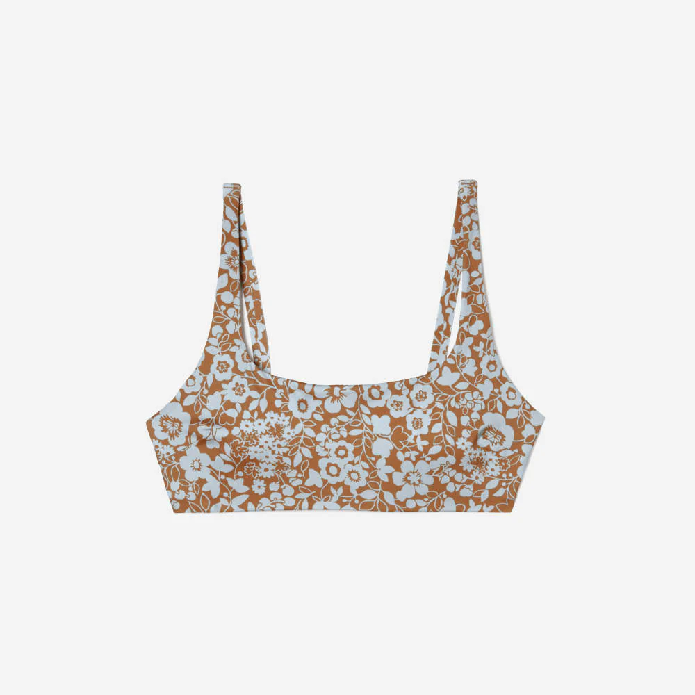 The Square-Neck Bikini Top | Honey Floral