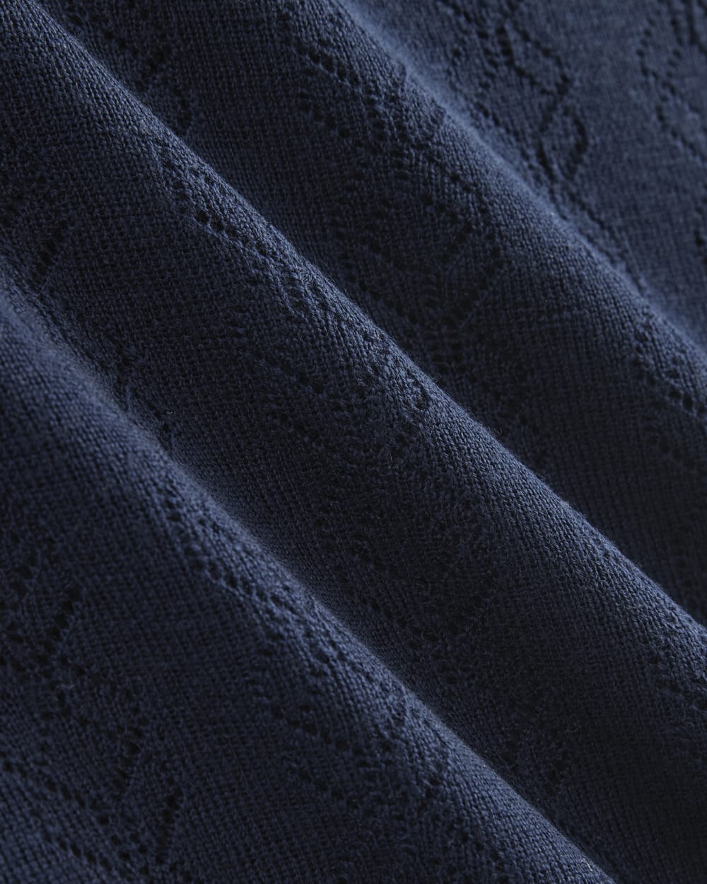 The Pointelle Racerback Tank in Ultrafine Merino | Navy