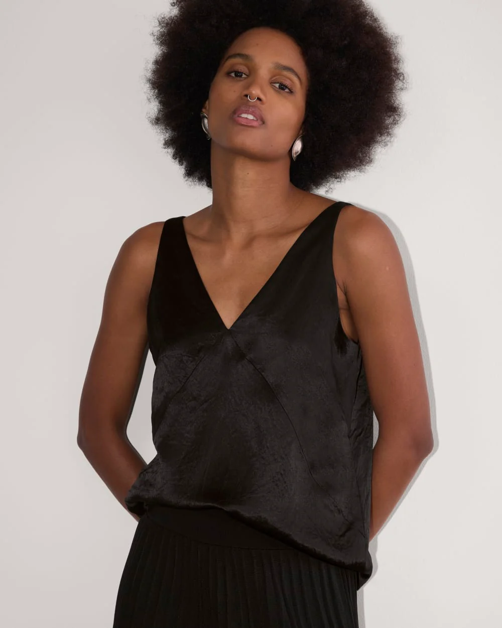 The Satin Tank | Black