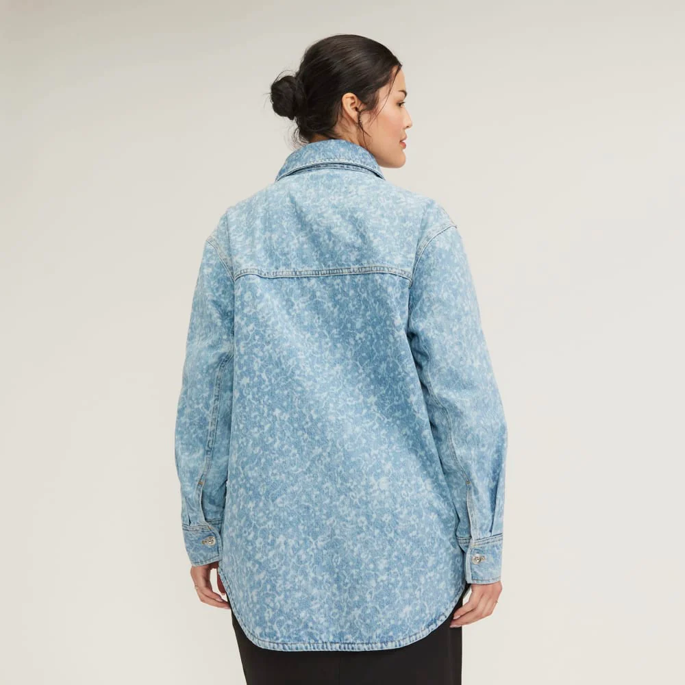 The Denim Overshirt | Light Painterly Strokes