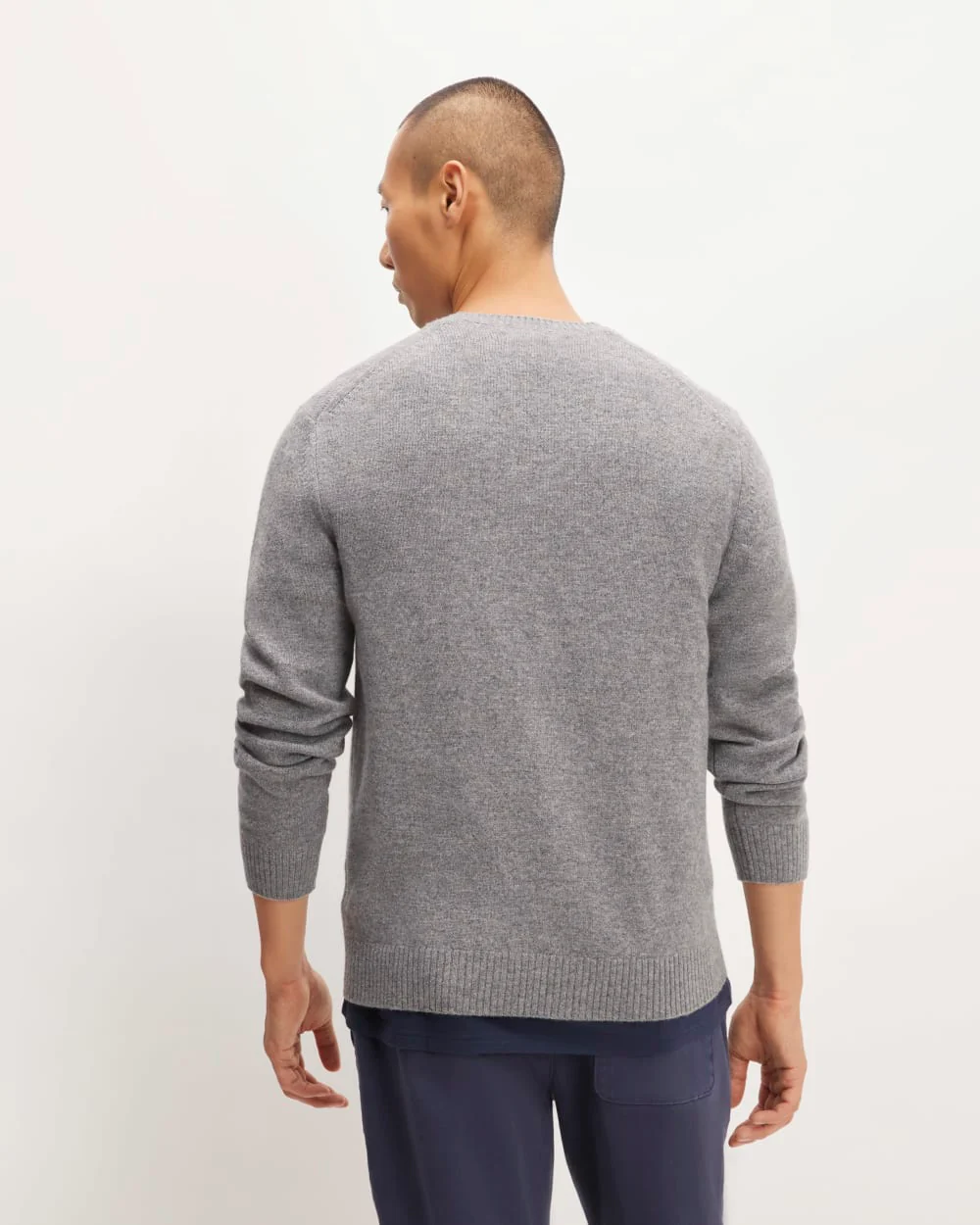 The Premium Merino Crew Neck Sweater | Heathered Mid-Grey