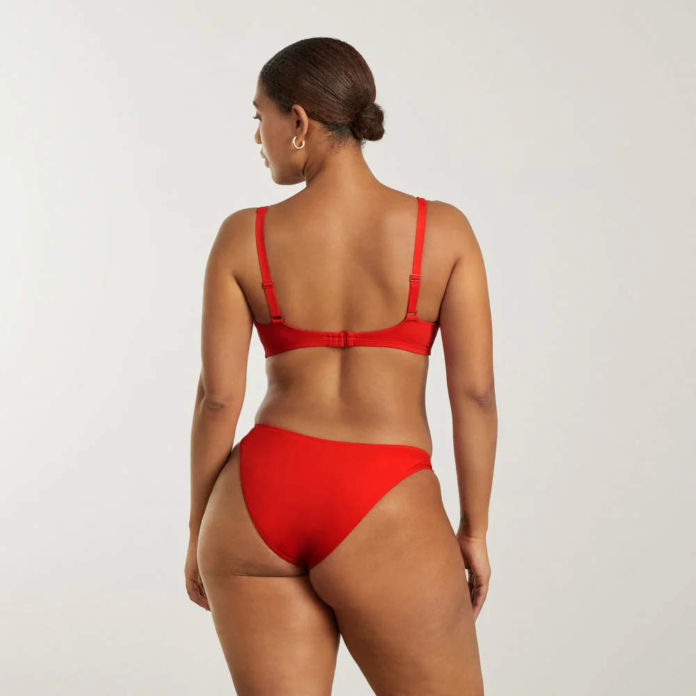 The Square-Neck Bikini Top | Bright Red