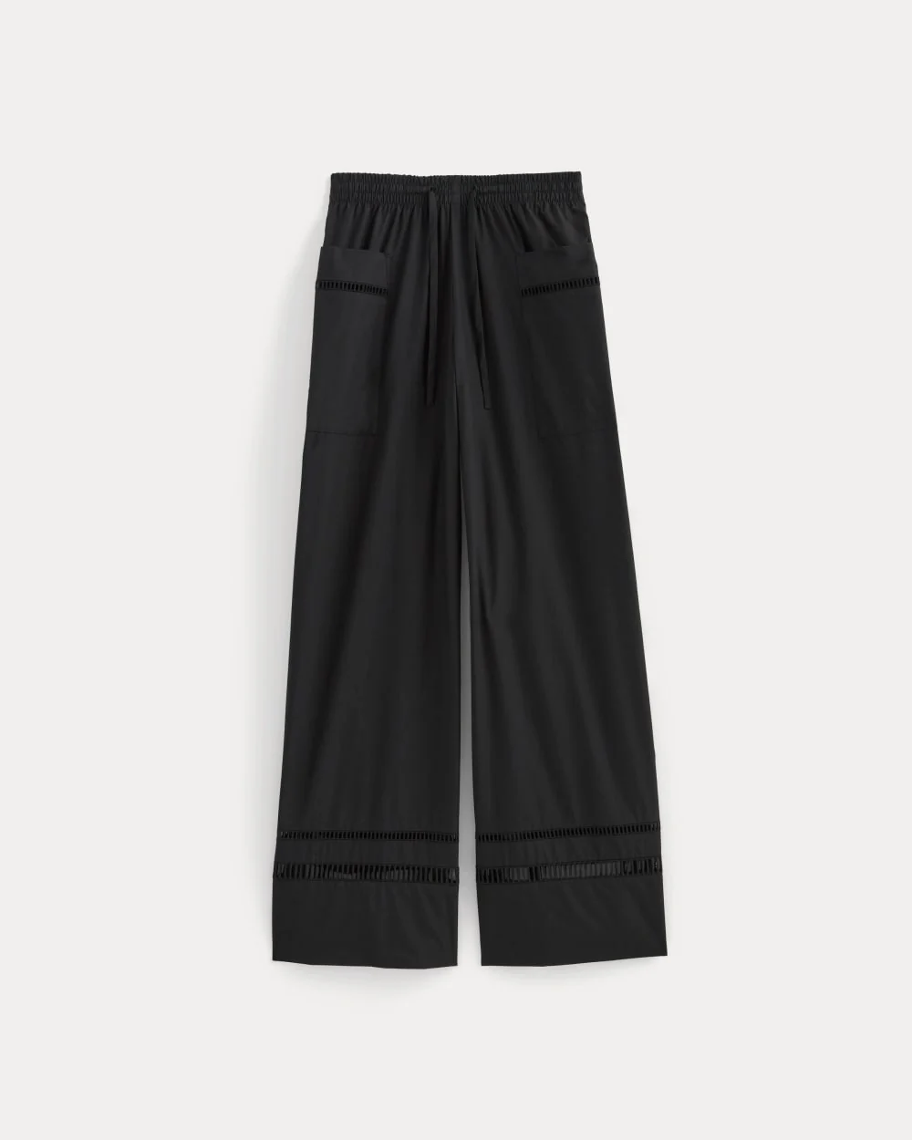 The Lace Trim Pant | Black