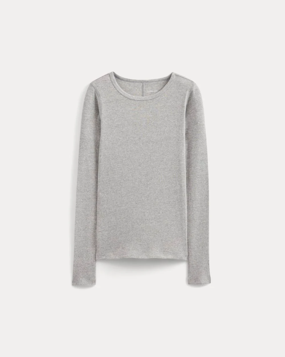 The Luxe Rib Long-Sleeve Crew | Classic Heather Grey