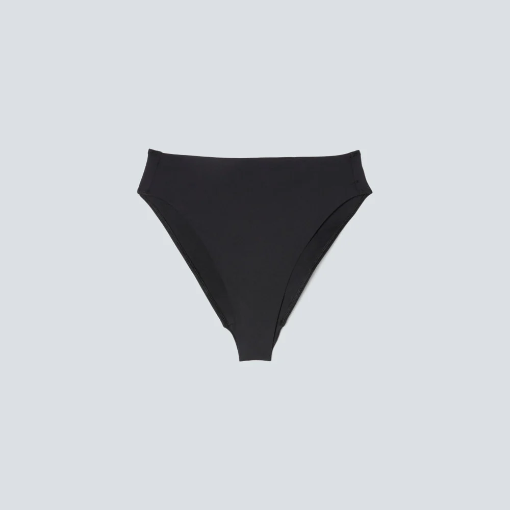 The High-Rise Cheeky Bikini Bottom | Black