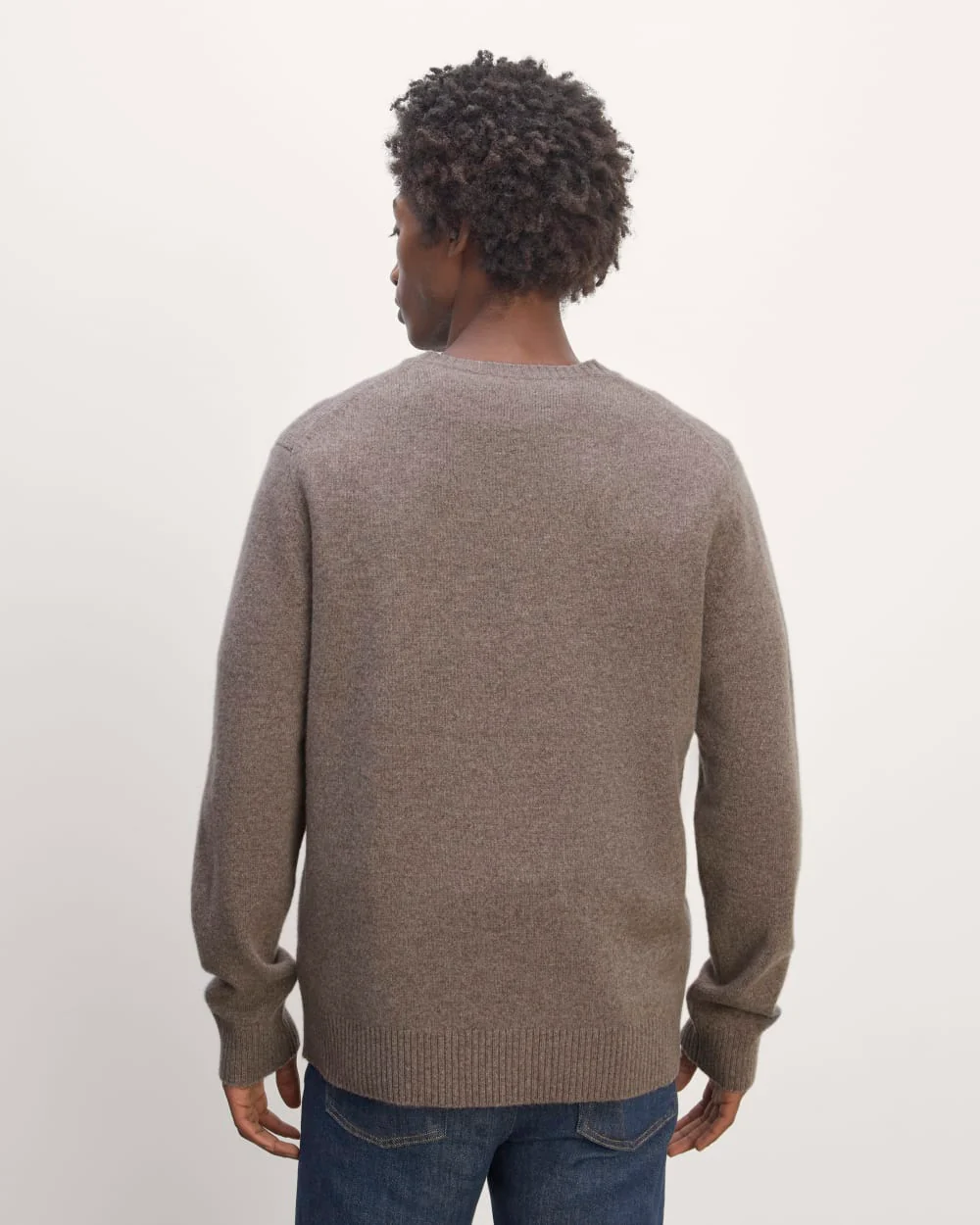 The Premium Merino Crew Neck Sweater | Taupe Melange