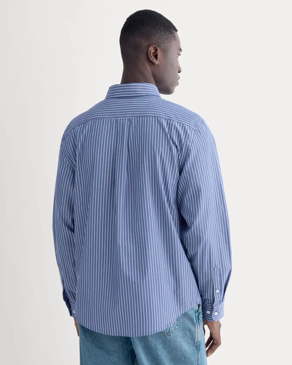 Washed Poplin Shirt | Mazarine Blue / Optic White