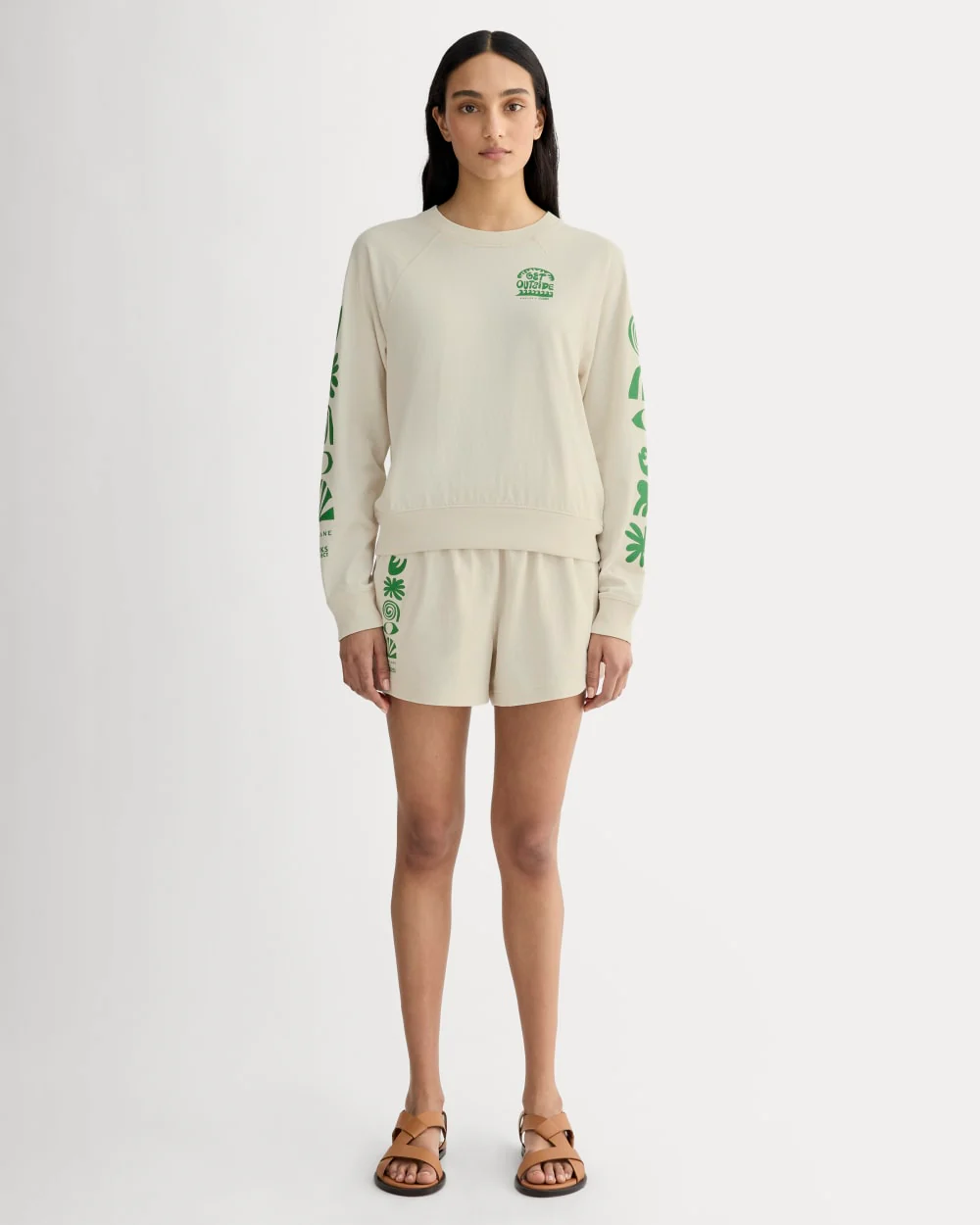 The Everlane x Parks Project Off-Duty Long-Sleeve Tee | Natural / Green