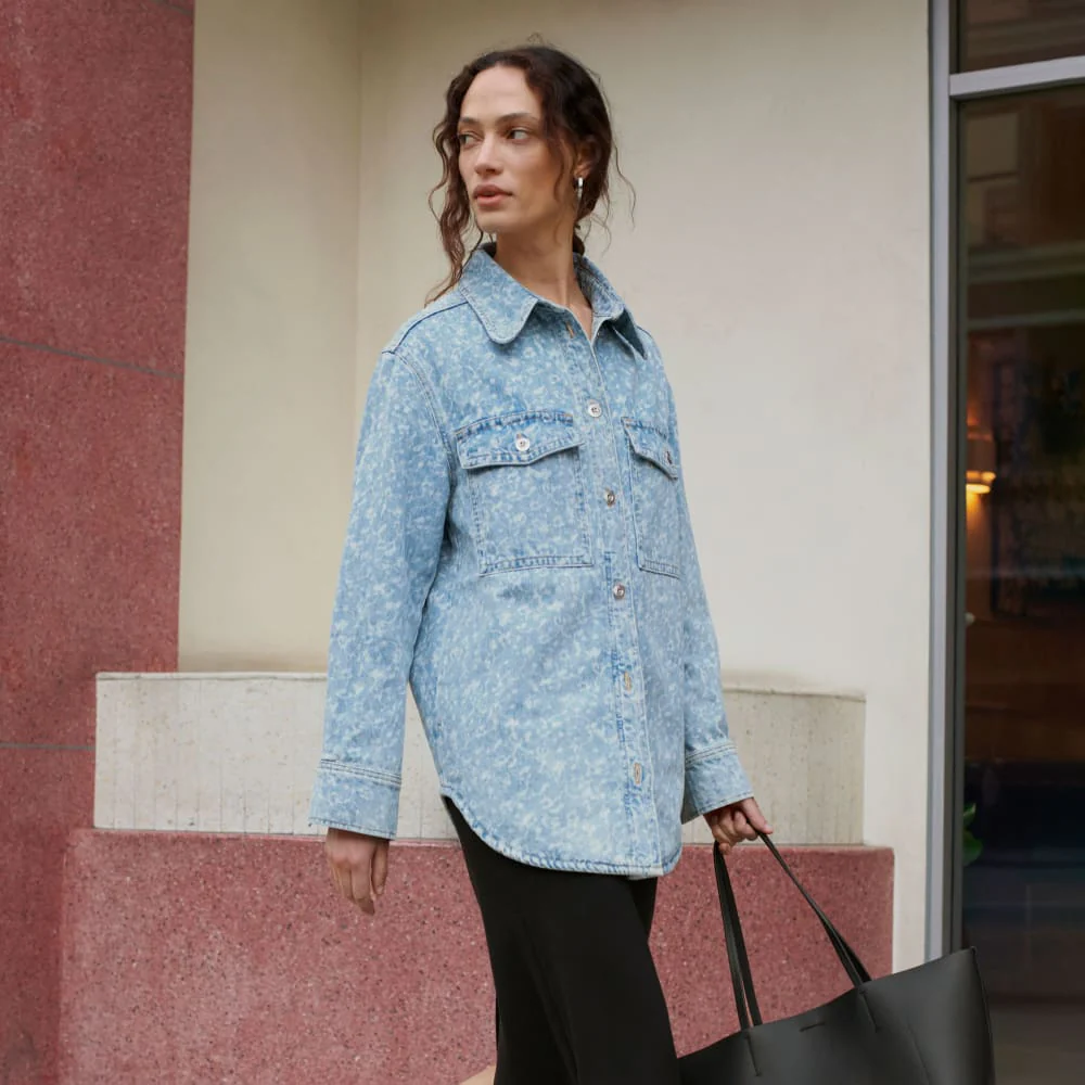 The Denim Overshirt | Light Painterly Strokes