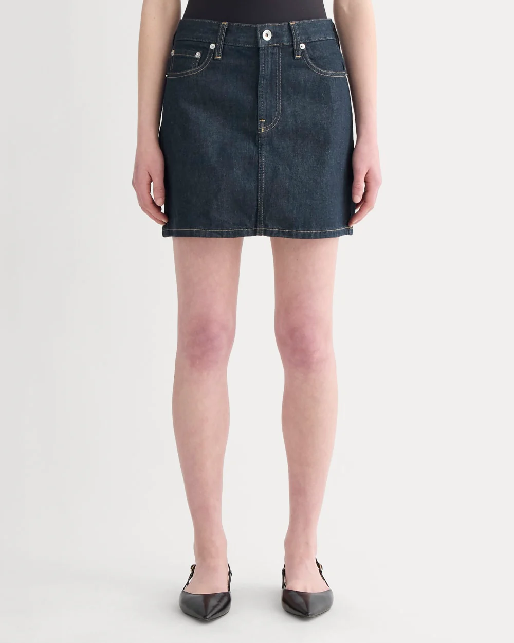 The Denim Mini Skirt | Dark Indigo
