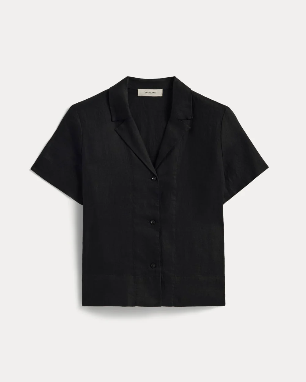 The Notch Shirt in Linen | Black