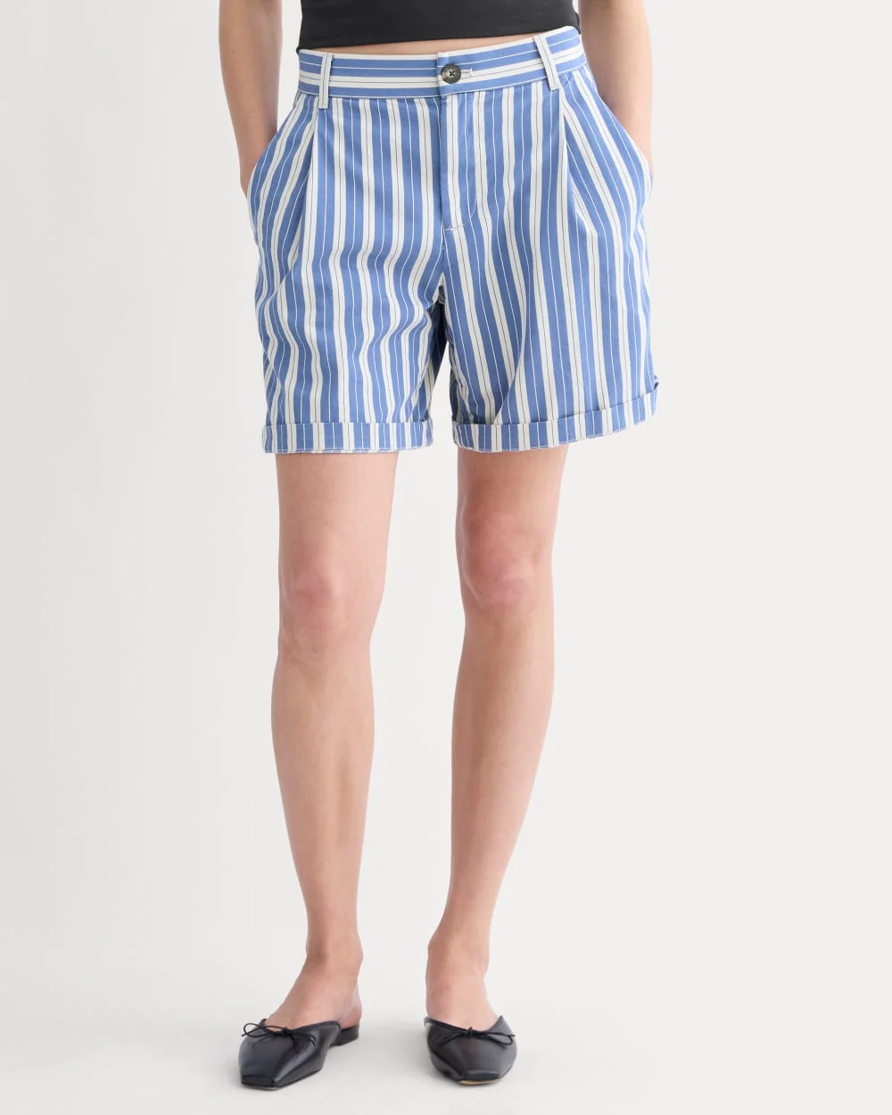 The Pleated Chino Short | Dutch Blue / Natural