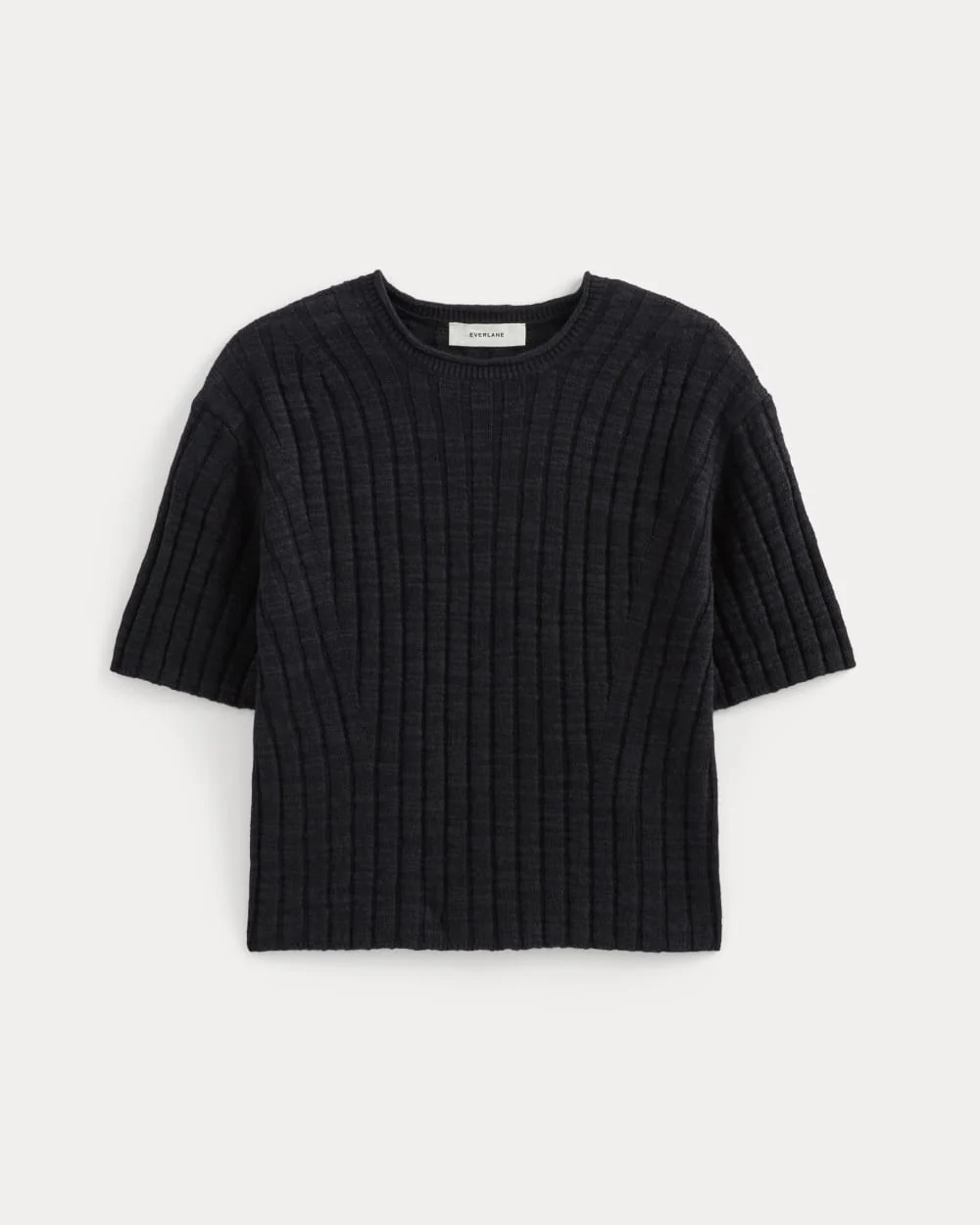 The Oversized Tee in Cotton Linen | Black
