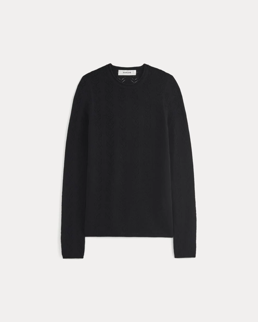 The Pointelle Crew in Ultrasoft Merino | Black