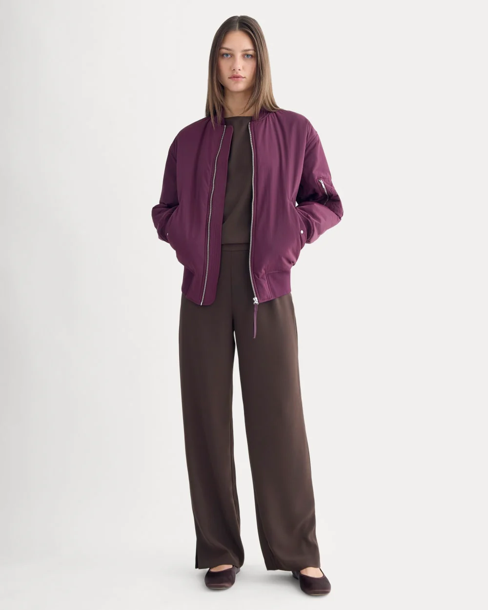 Drapey Crepe Pant | Dark Chocolate