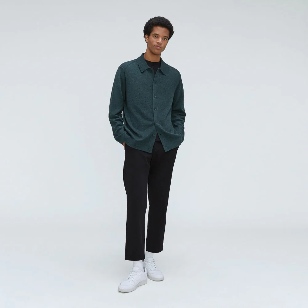 The Merino-Blend Sweater Polo | Deep Teal