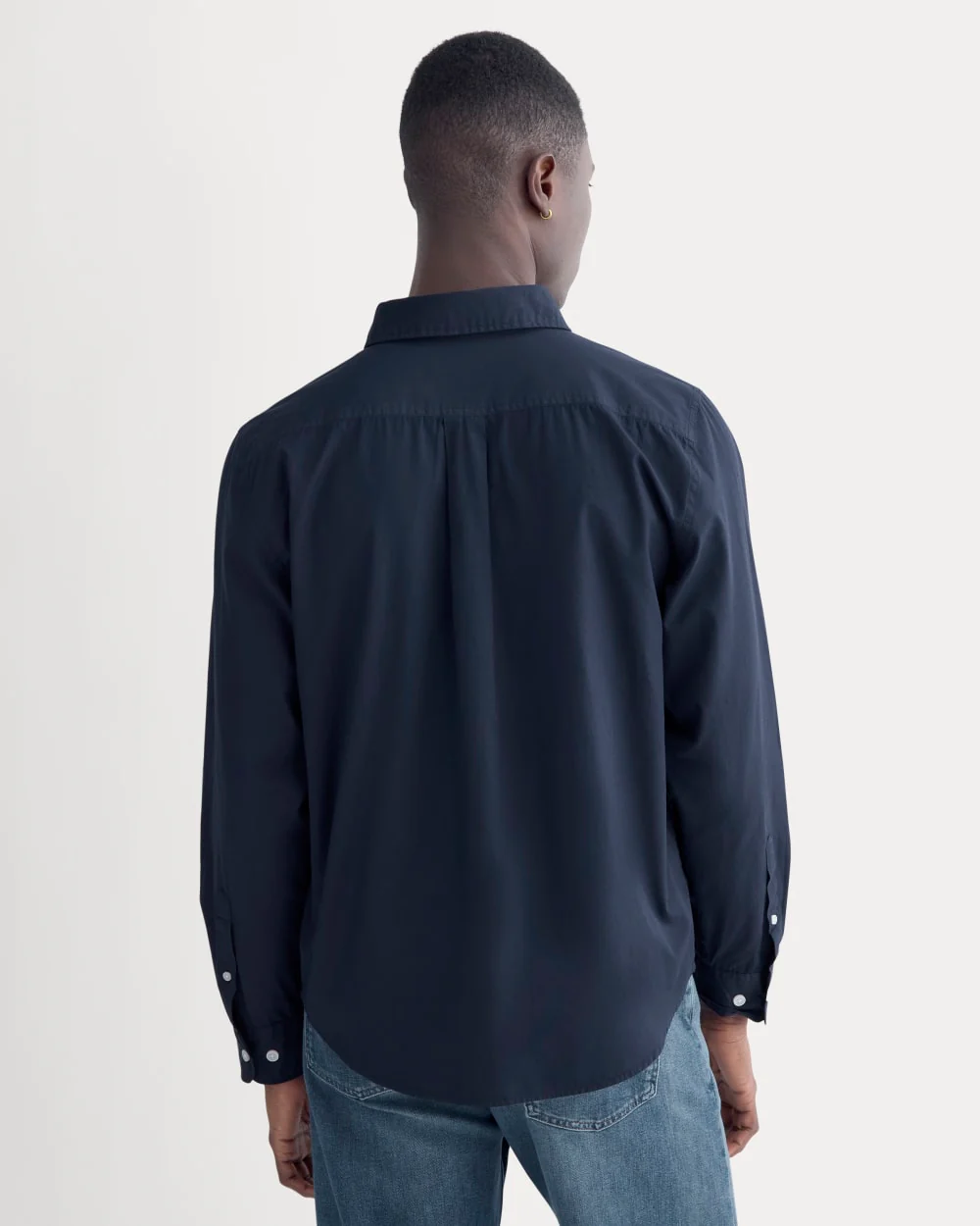 Washed Poplin Shirt | Navy