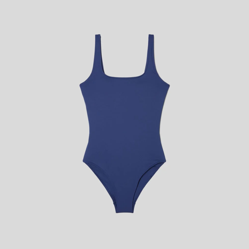 The Square-Neck One-Piece | Navy