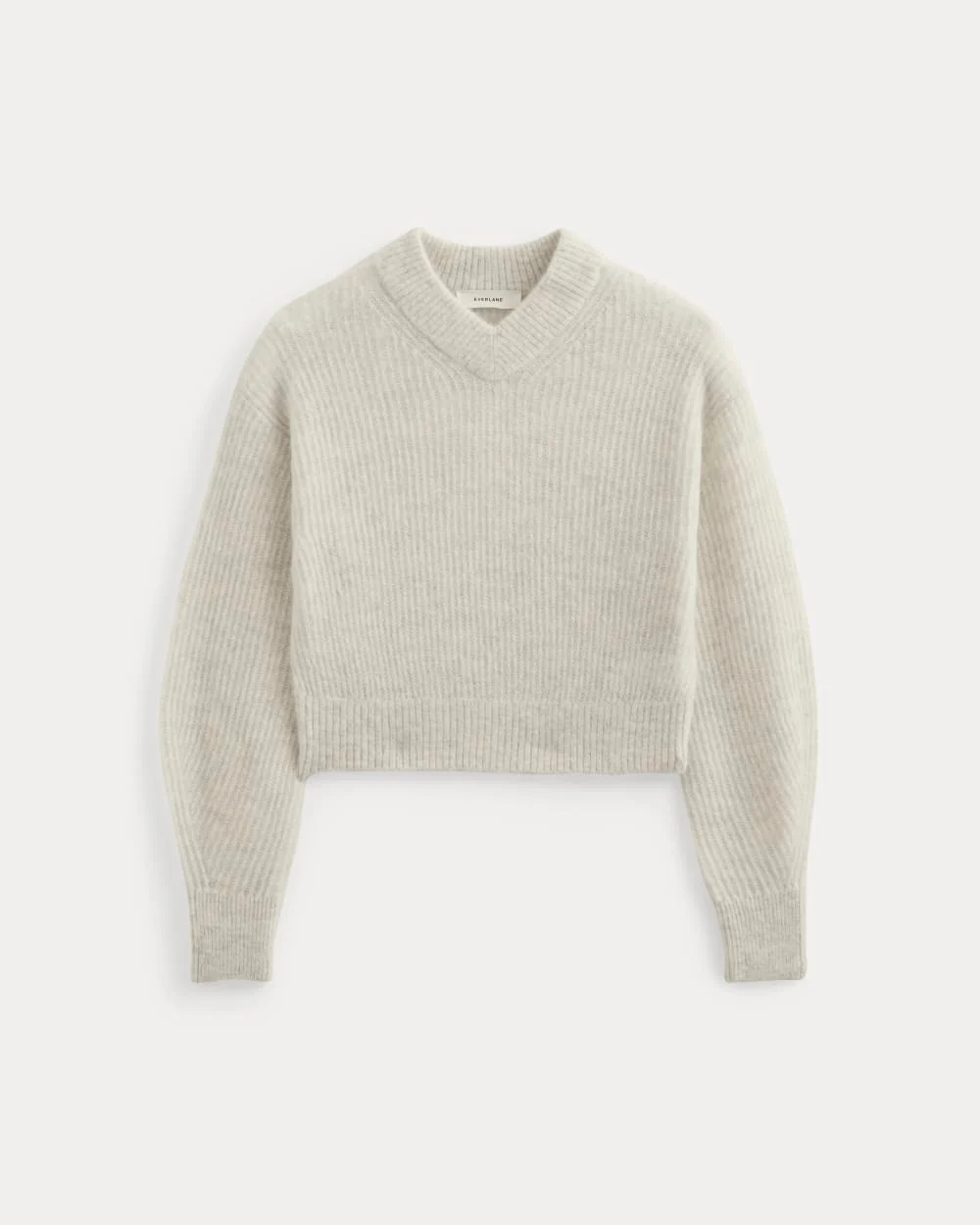 Cropped Cocoon Sweater in Alpaca | Almond