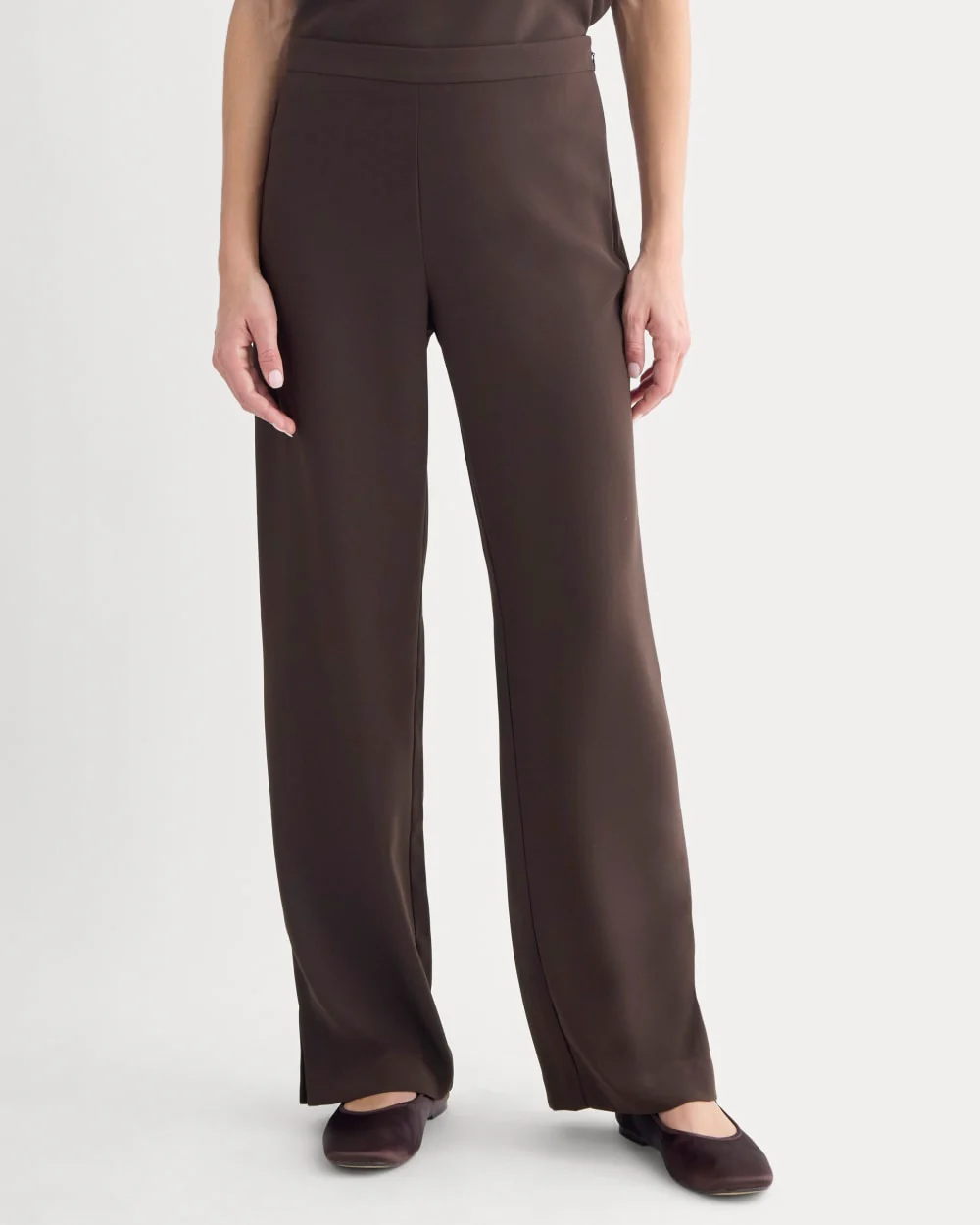 Drapey Crepe Pant | Dark Chocolate
