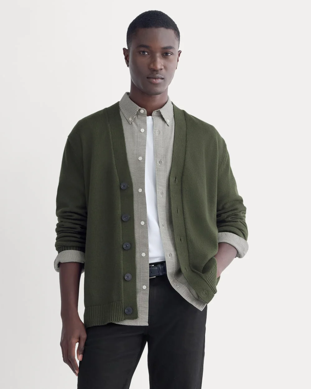 The Classic Cardigan in Everyday Cotton | Dark Green