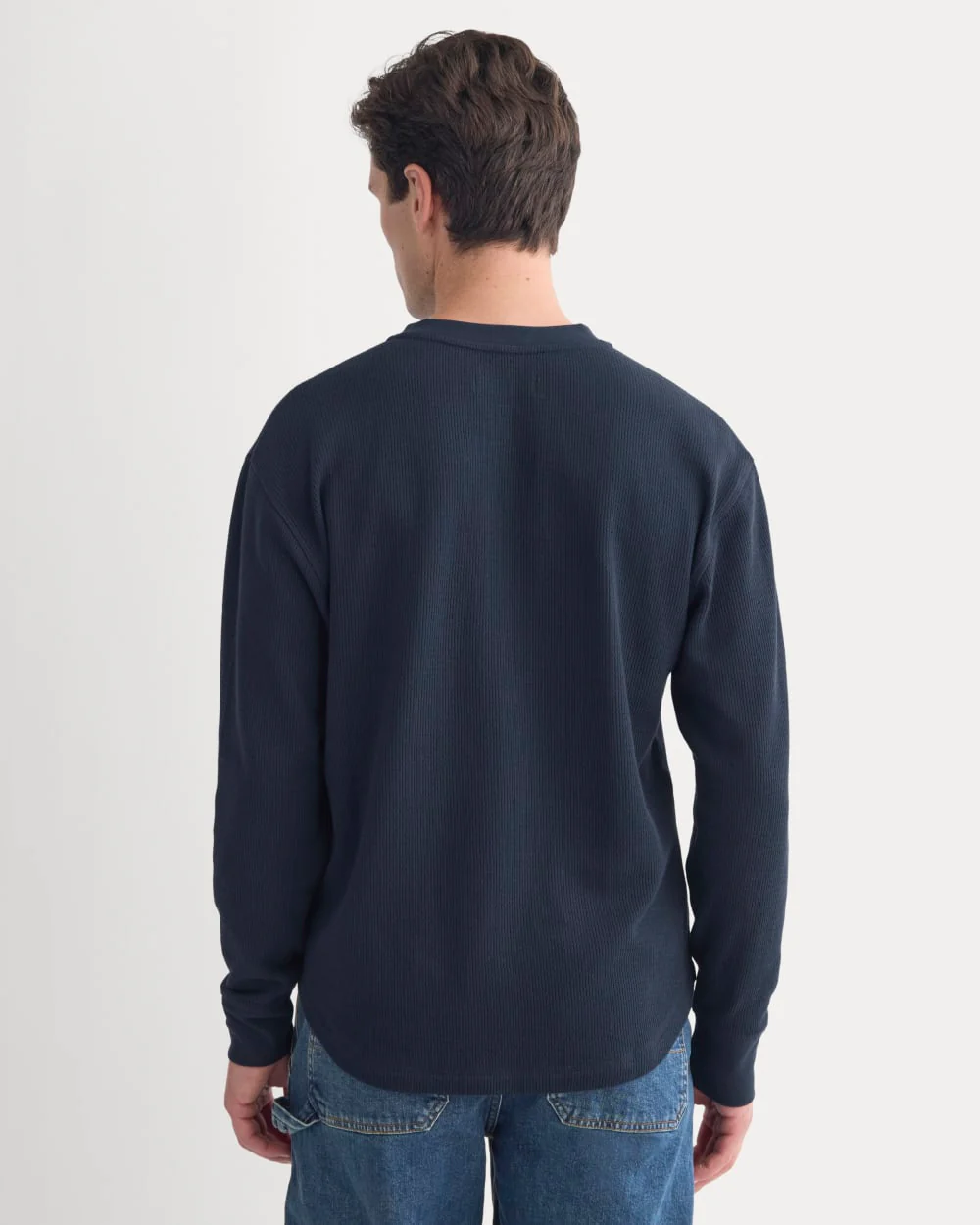 Thermal Henley in Cozy Waffle | Navy