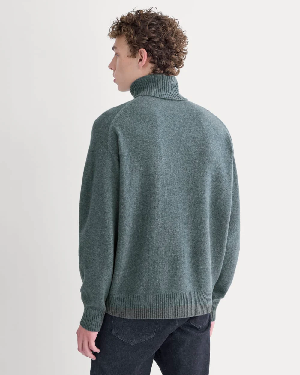 Luxe Merino Relaxed Turtleneck | Heather Midnight Navy