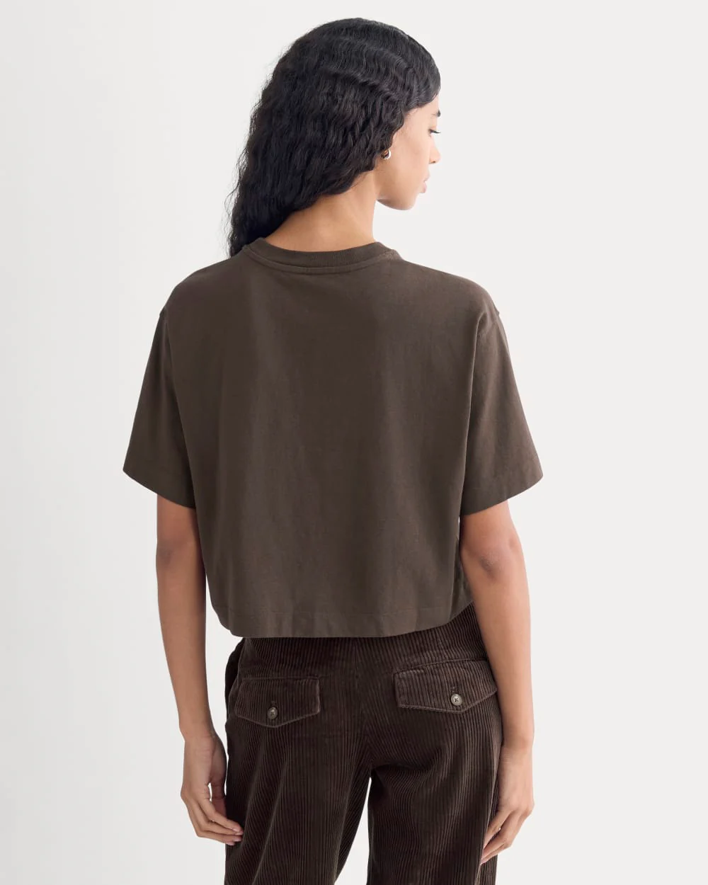 The Premium Weight Cropped Tee | Coffee Bean