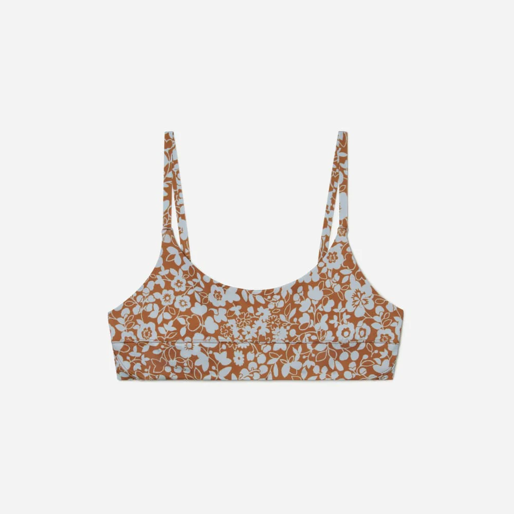 The Scoop-Neck Bikini Top | Honey Floral